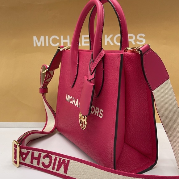 MICHAEL KORS
Mirella Small Pebbled Leather Crossbody Bag Tote 
Electric Pink - Picture 7 of 16